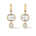 Load image into Gallery viewer, 14 Karat Yellow Gold Double White Topaz Drop Earrings

