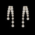 Load image into Gallery viewer, 14 Karat White Gold Bezel Diamond Split Huggies
