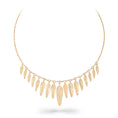 Load image into Gallery viewer, 14 Karat Yellow Gold and Diamond Feather Large Drop Necklace
