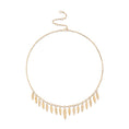 Load image into Gallery viewer, 14 Karat Yellow Gold and Diamond Feather Small Drop Necklace
