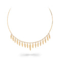 Load image into Gallery viewer, 14 Karat Yellow Gold and Diamond Feather Small Drop Necklace
