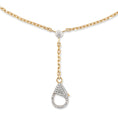 Load image into Gallery viewer, 14 Karat Yellow Gold and Diamond Lobster Y Necklace

