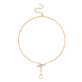 Load image into Gallery viewer, 14 Karat Yellow Gold Diamond Toggle Chain Necklace with Charm Enhancer

