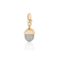 Load image into Gallery viewer, 14 Karat Gold Two Tone Pave Diamond Acorn Charm
