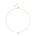 Load image into Gallery viewer, 14 Karat Yellow Gold and Diamond Flower Pendant Necklace
