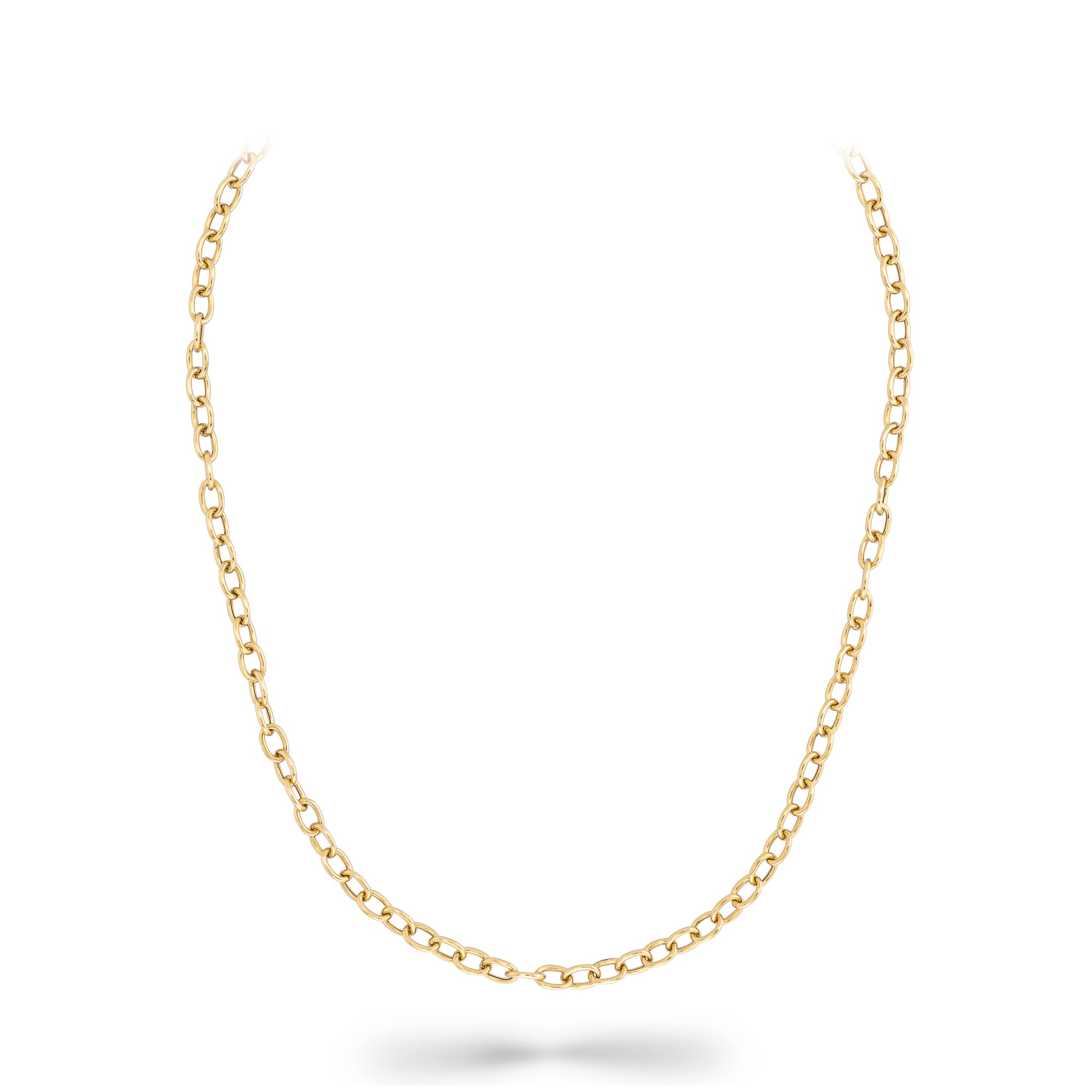 14 Karat Yellow Gold and Diamond Swivel Clasp Enhancer Necklace