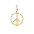 Load image into Gallery viewer, 14 Karat Yellow Gold Single Diamond Peace Charm

