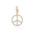 Load image into Gallery viewer, 14 Karat Yellow Gold Pave Diamond Peace Charm
