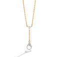 Load image into Gallery viewer, 14 Karat Yellow Gold and Diamond Lobster Y Necklace
