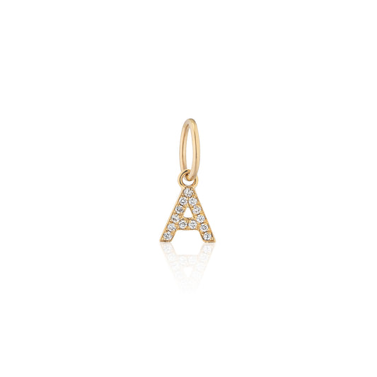Diamond Initial Letter with Chain