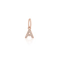 Load image into Gallery viewer, 14 Karat Rose Gold and Diamond Mini Initial Charm
