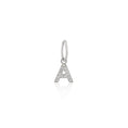 Load image into Gallery viewer, 14 Karat White Gold and Diamond Mini Initial Charm
