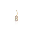 Load image into Gallery viewer, 14 Karat Yellow Gold and Diamond Mini Initial Charm
