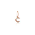 Load image into Gallery viewer, 14 Karat Rose Gold and Diamond Mini Initial Charm
