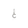 Load image into Gallery viewer, 14 Karat White Gold and Diamond Mini Initial Charm

