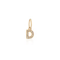 Load image into Gallery viewer, 14 Karat Yellow Gold and Diamond Mini Initial Charm
