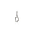 Load image into Gallery viewer, 14 Karat White Gold and Diamond Mini Initial Charm

