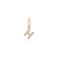 Load image into Gallery viewer, 14 Karat Yellow Gold and Diamond Mini Initial Charm
