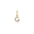 Load image into Gallery viewer, 14 Karat Yellow Gold and Diamond Mini Initial Charm
