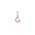 Load image into Gallery viewer, 14 Karat Rose Gold and Diamond Mini Initial Charm
