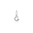 Load image into Gallery viewer, 14 Karat White Gold and Diamond Mini Initial Charm
