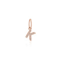 Load image into Gallery viewer, 14 Karat Rose Gold and Diamond Mini Initial Charm
