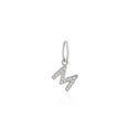 Load image into Gallery viewer, 14 Karat White Gold and Diamond Mini Initial Charm
