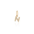 Load image into Gallery viewer, 14 Karat Yellow Gold and Diamond Mini Initial Charm
