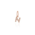 Load image into Gallery viewer, 14 Karat Rose Gold and Diamond Mini Initial Charm
