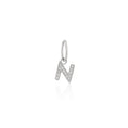 Load image into Gallery viewer, 14 Karat White Gold and Diamond Mini Initial Charm
