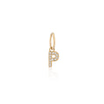 Load image into Gallery viewer, 14 Karat Yellow Gold and Diamond Mini Initial Charm

