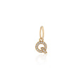 Load image into Gallery viewer, 14 Karat Yellow Gold and Diamond Mini Initial Charm
