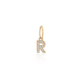 Load image into Gallery viewer, 14 Karat Yellow Gold and Diamond Mini Initial Charm
