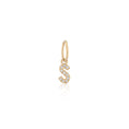 Load image into Gallery viewer, 14 Karat Yellow Gold and Diamond Mini Initial Charm
