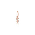 Load image into Gallery viewer, 14 Karat Rose Gold and Diamond Mini Initial Charm
