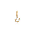Load image into Gallery viewer, 14 Karat Yellow Gold and Diamond Mini Initial Charm
