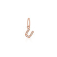 Load image into Gallery viewer, 14 Karat Rose Gold and Diamond Mini Initial Charm
