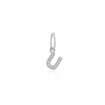 Load image into Gallery viewer, 14 Karat White Gold and Diamond Mini Initial Charm
