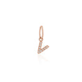 Load image into Gallery viewer, 14 Karat Rose Gold and Diamond Mini Initial Charm
