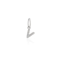 Load image into Gallery viewer, 14 Karat White Gold and Diamond Mini Initial Charm
