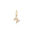 Load image into Gallery viewer, 14 Karat Yellow Gold and Diamond Mini Initial Charm
