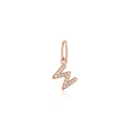 Load image into Gallery viewer, 14 Karat Rose Gold and Diamond Mini Initial Charm
