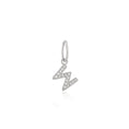 Load image into Gallery viewer, 14 Karat White Gold and Diamond Mini Initial Charm
