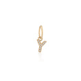 Load image into Gallery viewer, 14 Karat Yellow Gold and Diamond Mini Initial Charm
