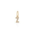 Load image into Gallery viewer, 14 Karat Yellow Gold and Diamond Mini Initial Charm
