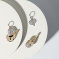 Load image into Gallery viewer, 14 Karat White Gold Small Diamond Aspen Leaf Charm
