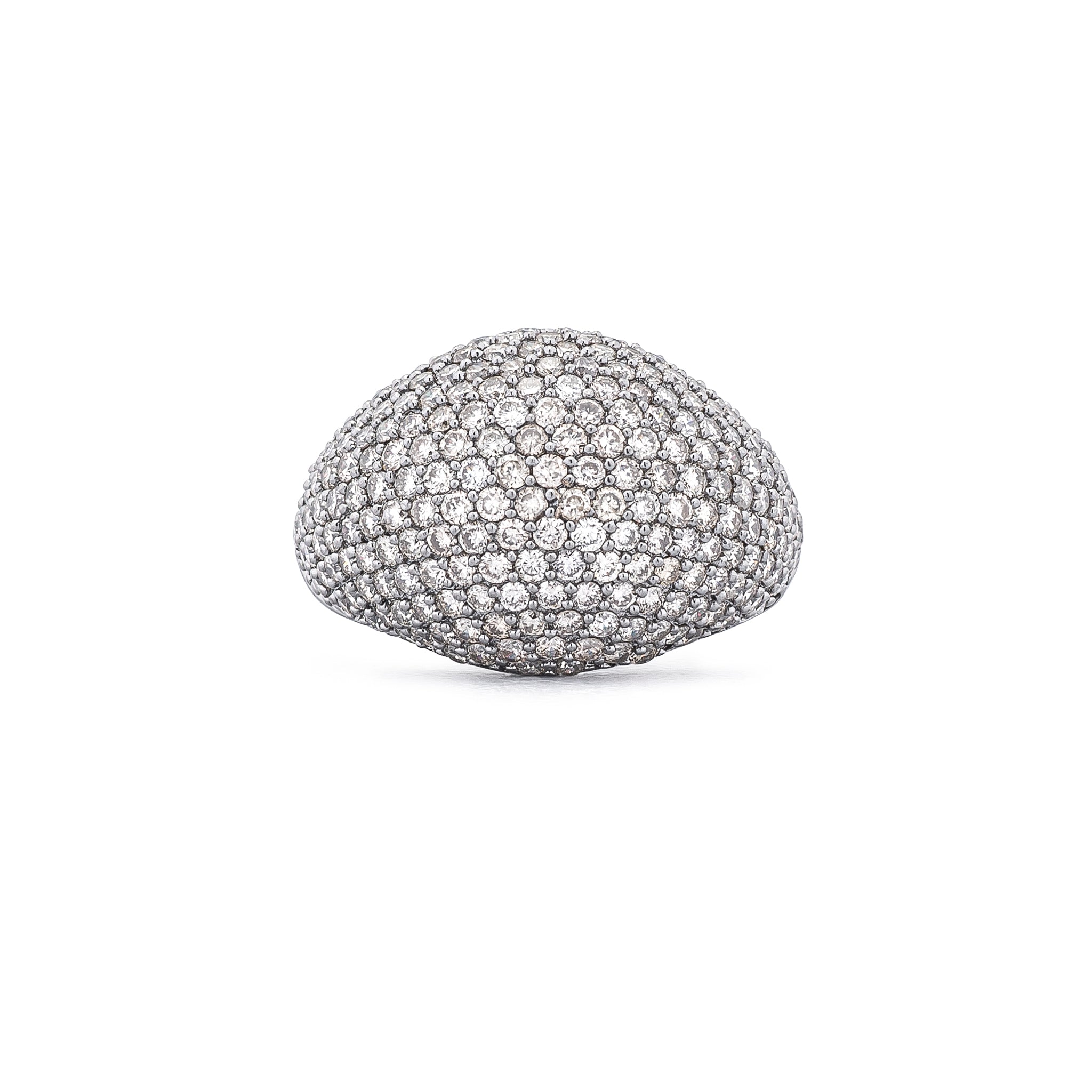 Sterling and Diamond Dome Ring