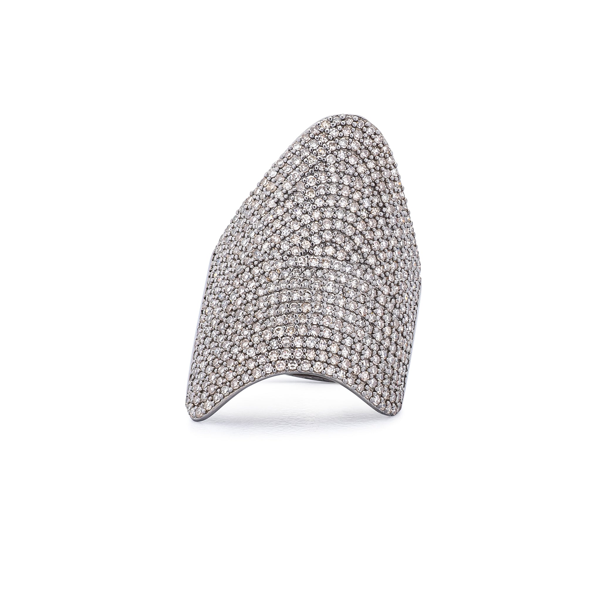 Sterling and Diamond Wave Ring