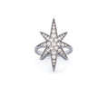 Load image into Gallery viewer, Sterling and Diamond Sunburst Ring
