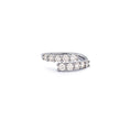 Load image into Gallery viewer, Sterling and Diamond Bypass Ring
